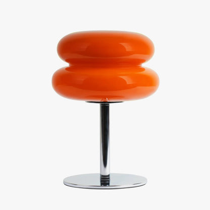 Lámpara de mesa de vidrio de mediados de siglo Lyrensa
