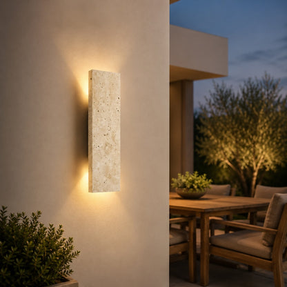 Lámpara de pared de piedra travertino