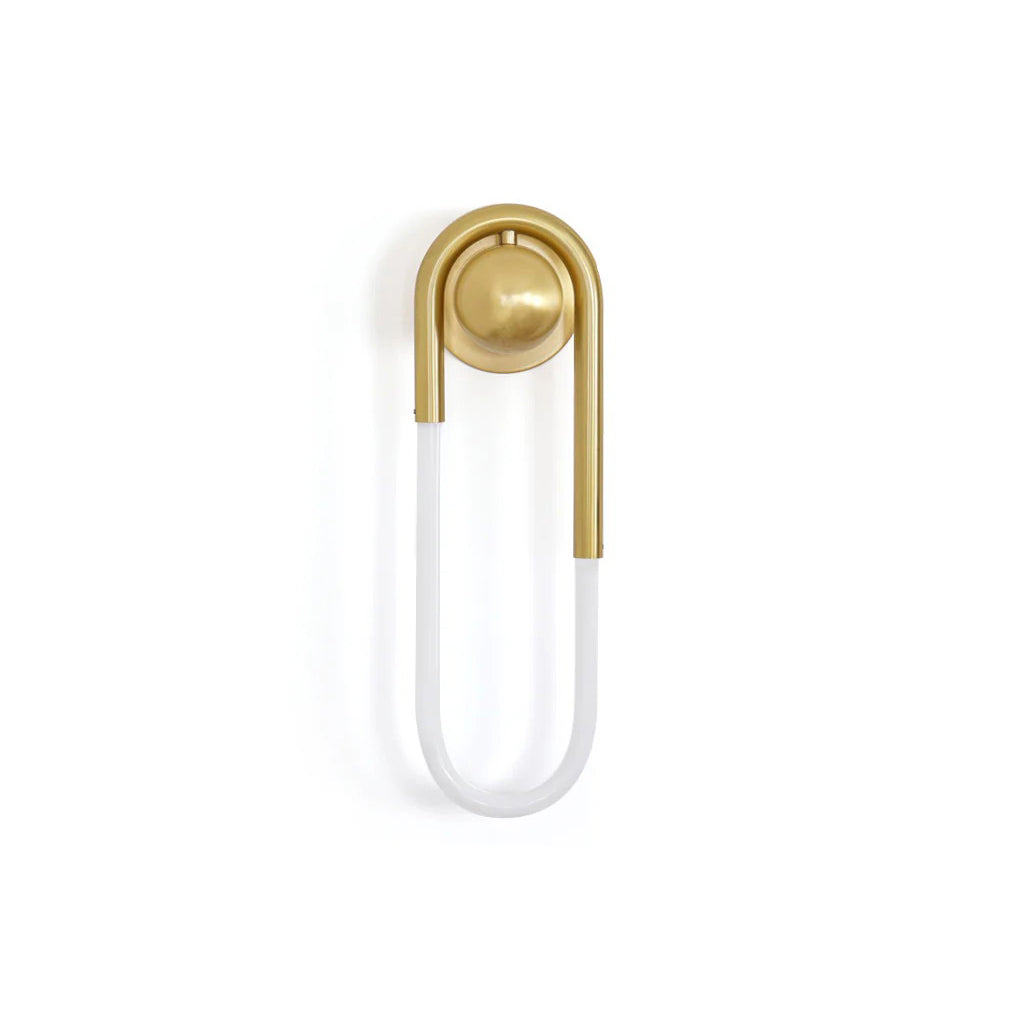Lámpara de pared ovalada con tubo acrílico