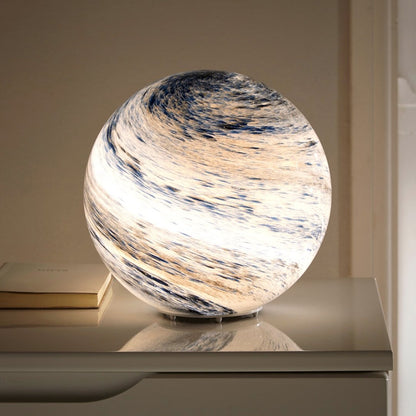 Lámpara de mesa lunar de vidrio celestial Selenora