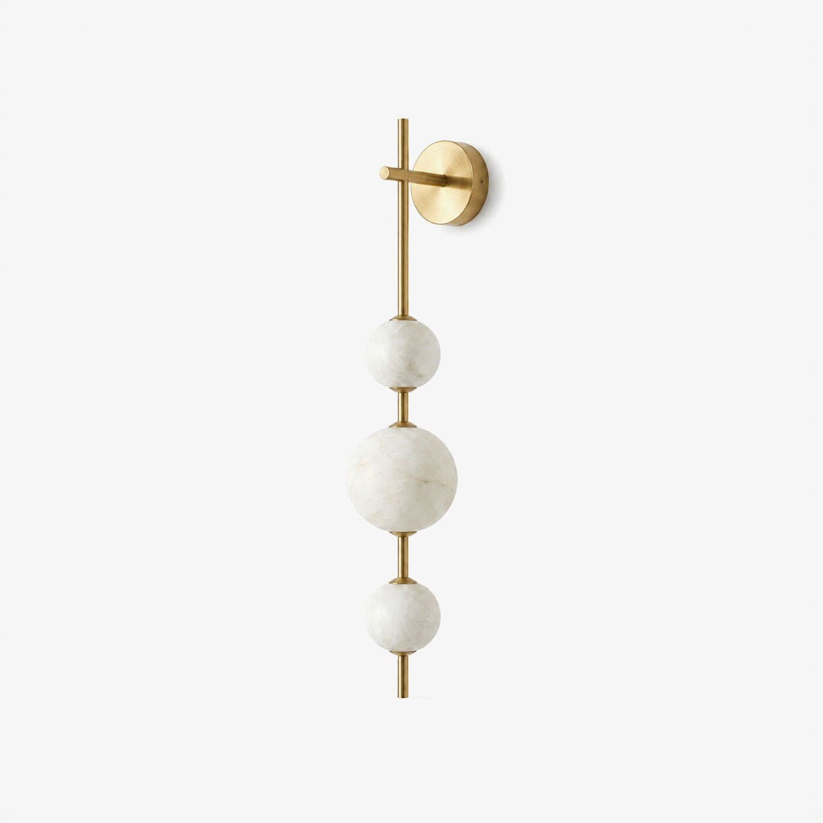 Lámpara de pared con esfera de alabastro
