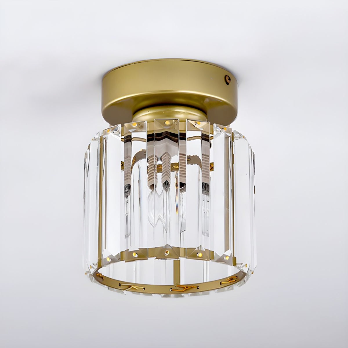 Lámpara de techo de cristal minimalista Orvella de montaje al ras
