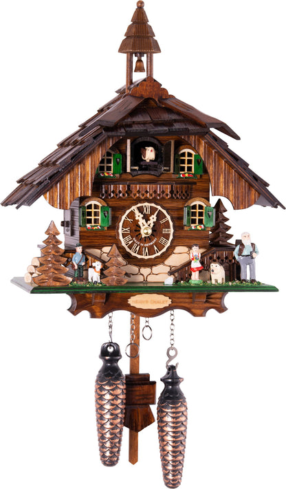 Reloj de cuco de madera estilo chalet alpino Almvera