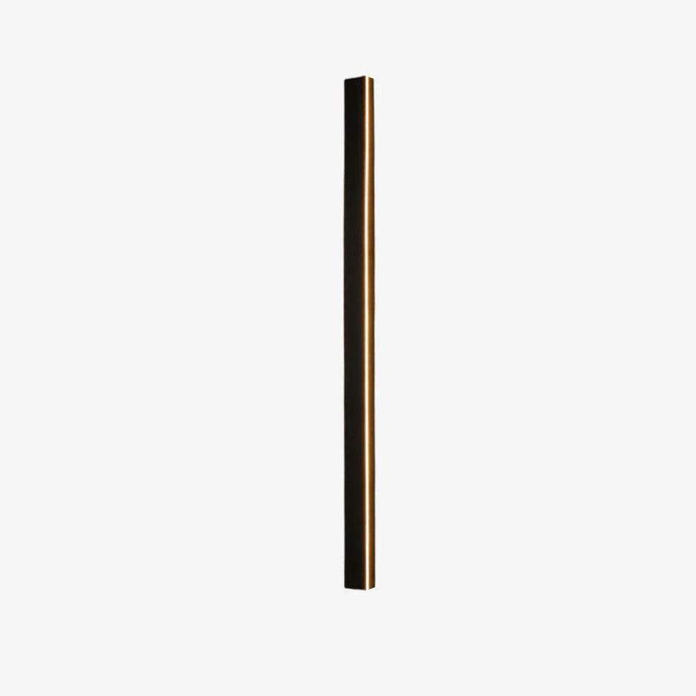 Aplique de pared exterior Veldrin minimalista y delgado de metal negro