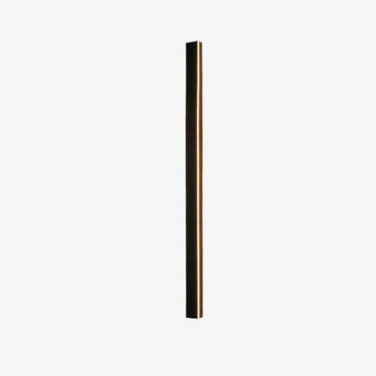 Aplique de pared exterior Veldrin minimalista y delgado de metal negro