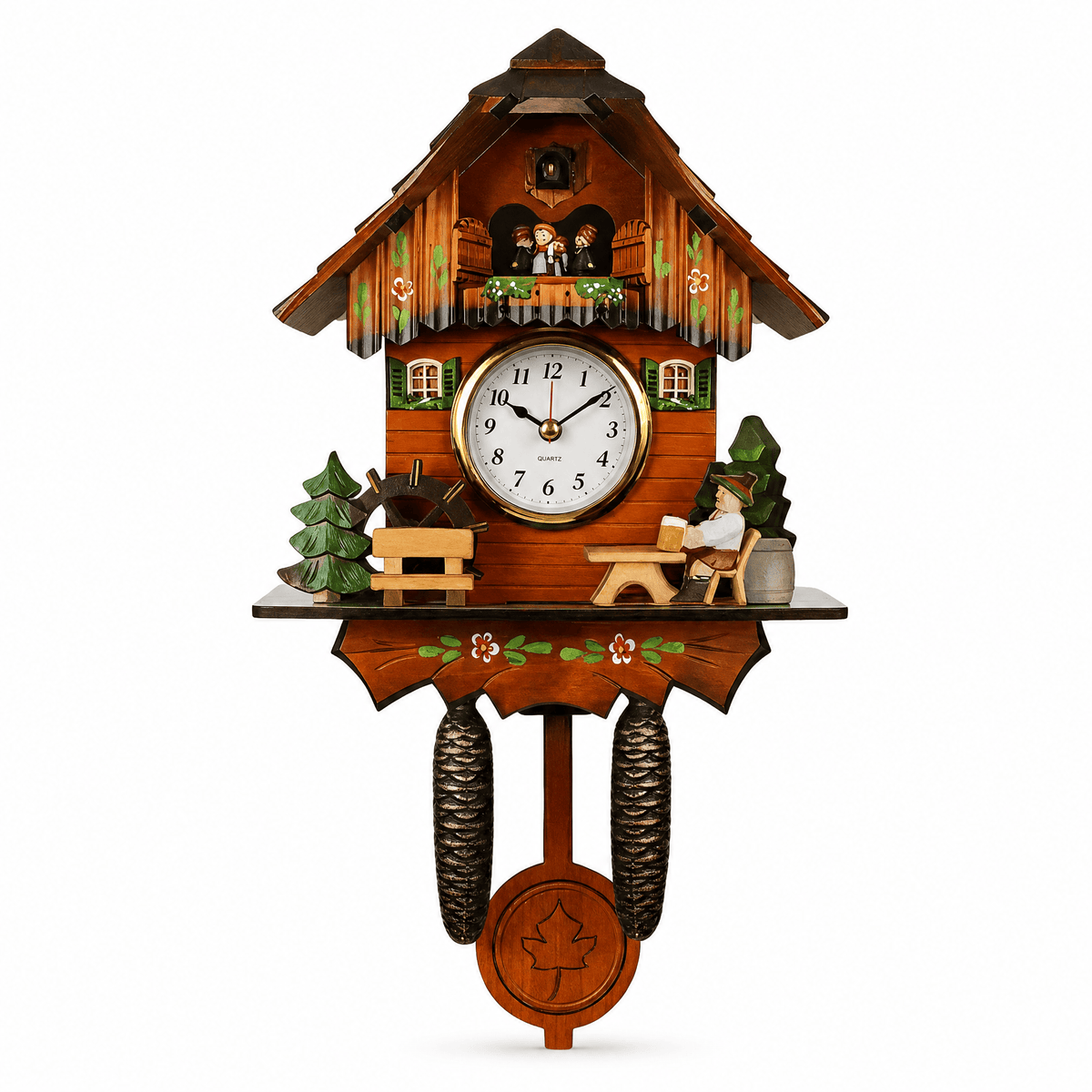 Reloj de cuco rústico de madera Corlinda