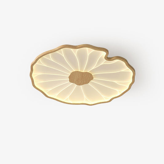Lámpara de techo Waterlily con acabado de veta de madera