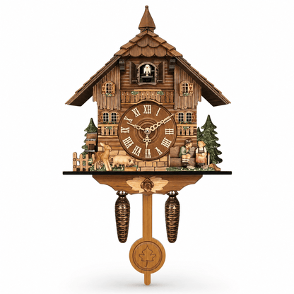 Reloj de cuco de péndulo Brenvika Alpine de MDF