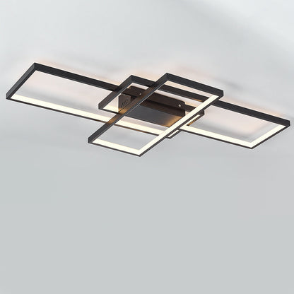 Lámpara de techo rectangular de metal Quadris Bauhaus