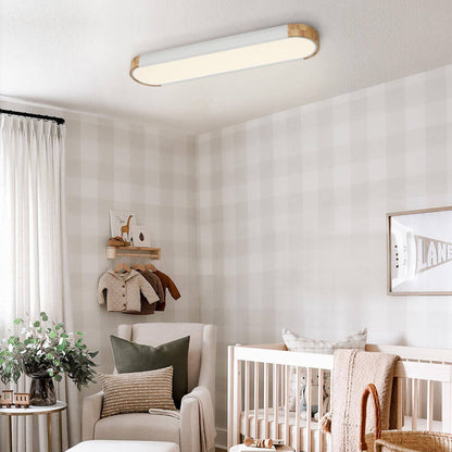 Lámpara de techo LED ovalada de madera minimalista Ovalyn