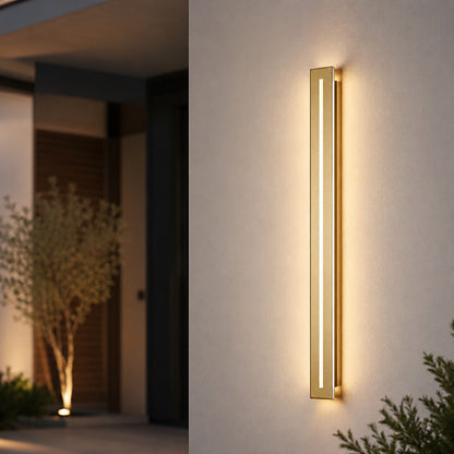 Lámpara de pared lineal de hierro y acrílico