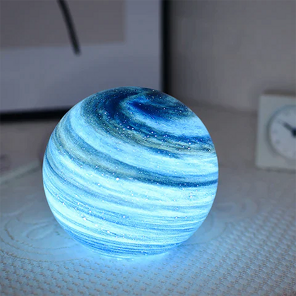 Lámpara de mesa lunar de vidrio celestial Selenora