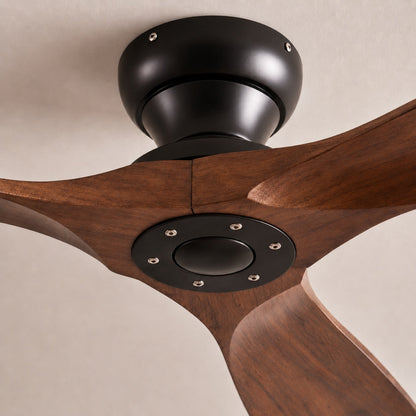Ventilador de techo de madera de tres aspas