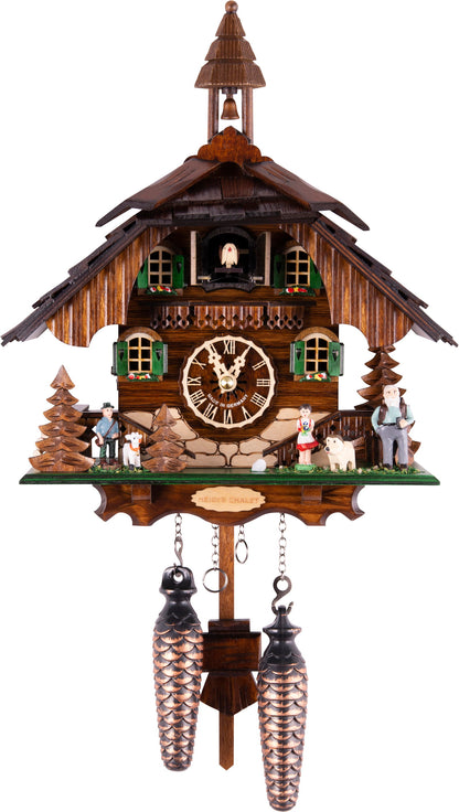 Reloj de cuco de madera estilo chalet alpino Almvera