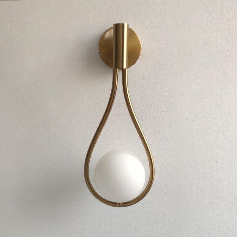Lámpara de pared Orvenna de hierro en forma de globo y lágrima