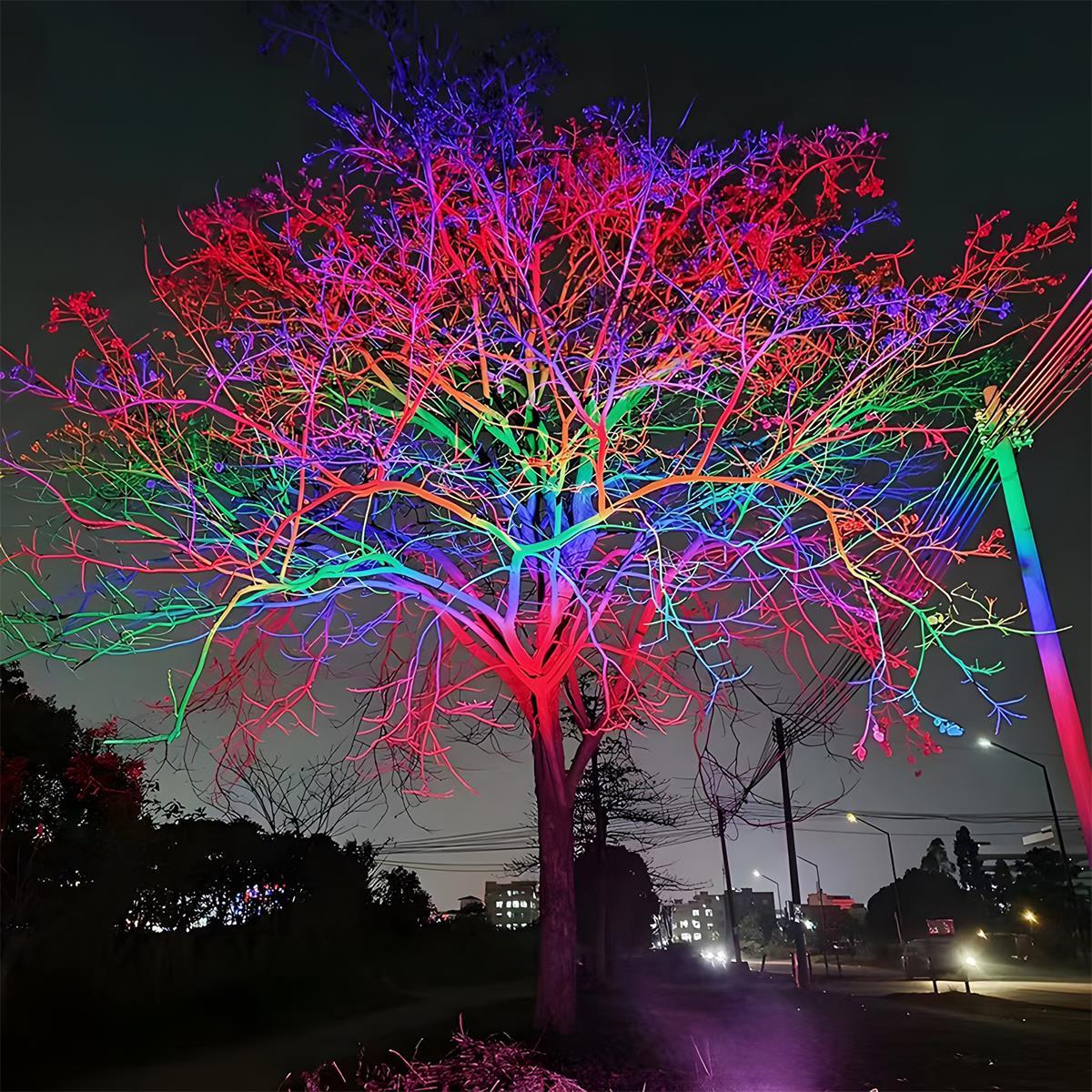 Foco LED RGB de aluminio para paisajismo industrial Chromara