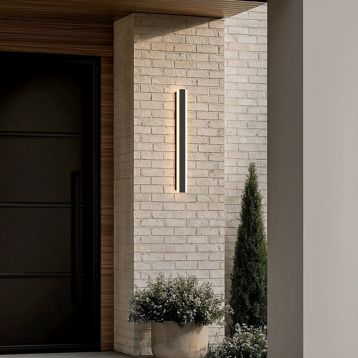 Aplique de pared exterior lineal de aluminio Zephlyn