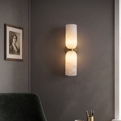 Aplique de pared escultórico de alabastro