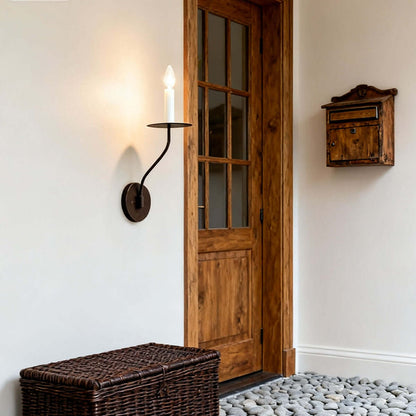 Aplique de pared de latón con forma de candelabro