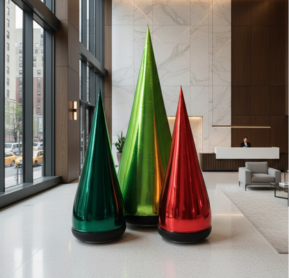 Árbol de Navidad inflable de PVC metálico moderno Glintora
