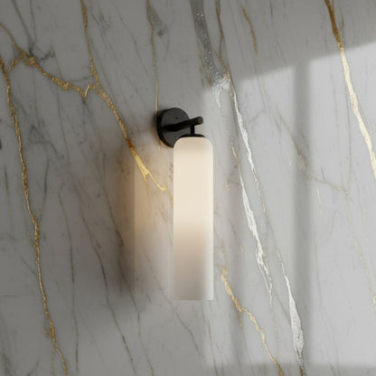 Aplique de pared cilíndrico de vidrio minimalista Lumessa