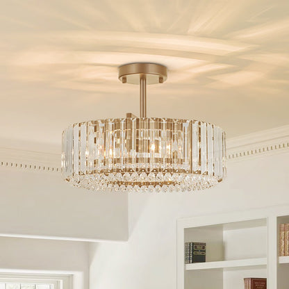 Lámpara de techo de cristal tallado glamuroso