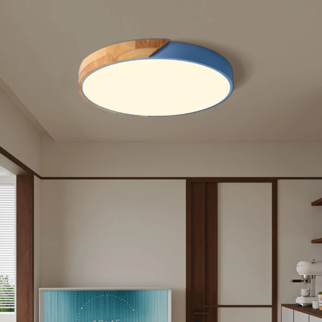 Lámpara de techo de madera escandinava Skalvi