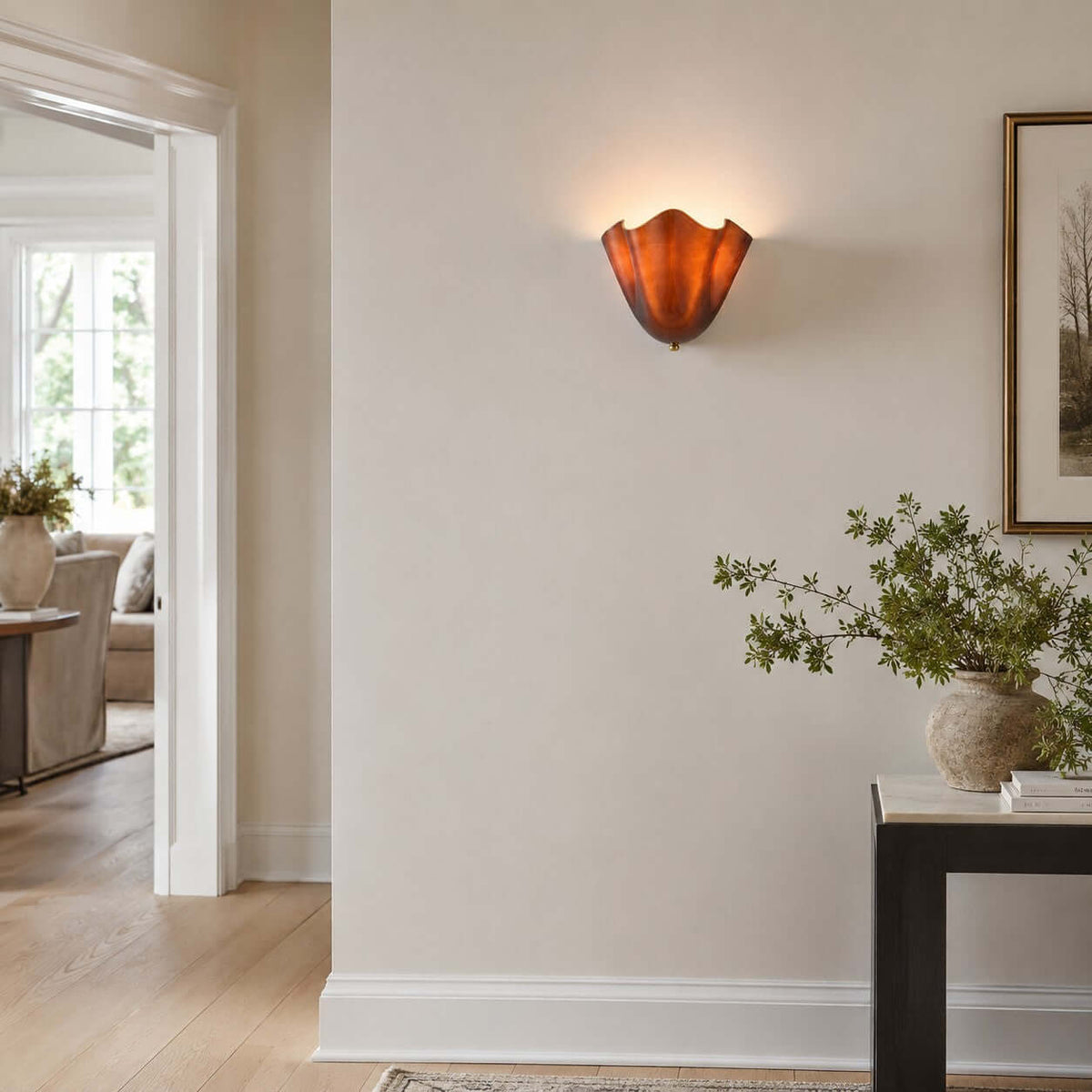Aplique de pared de vidrio Draped