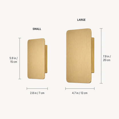 Lámpara de pared LED metálica rectangular