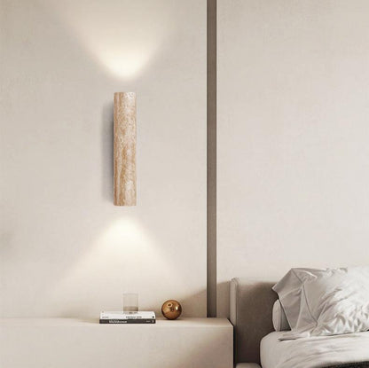Aplique de pared Torvela Japandi de travertino