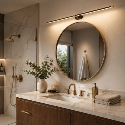 Aplique de pared ajustable con barra para tocador