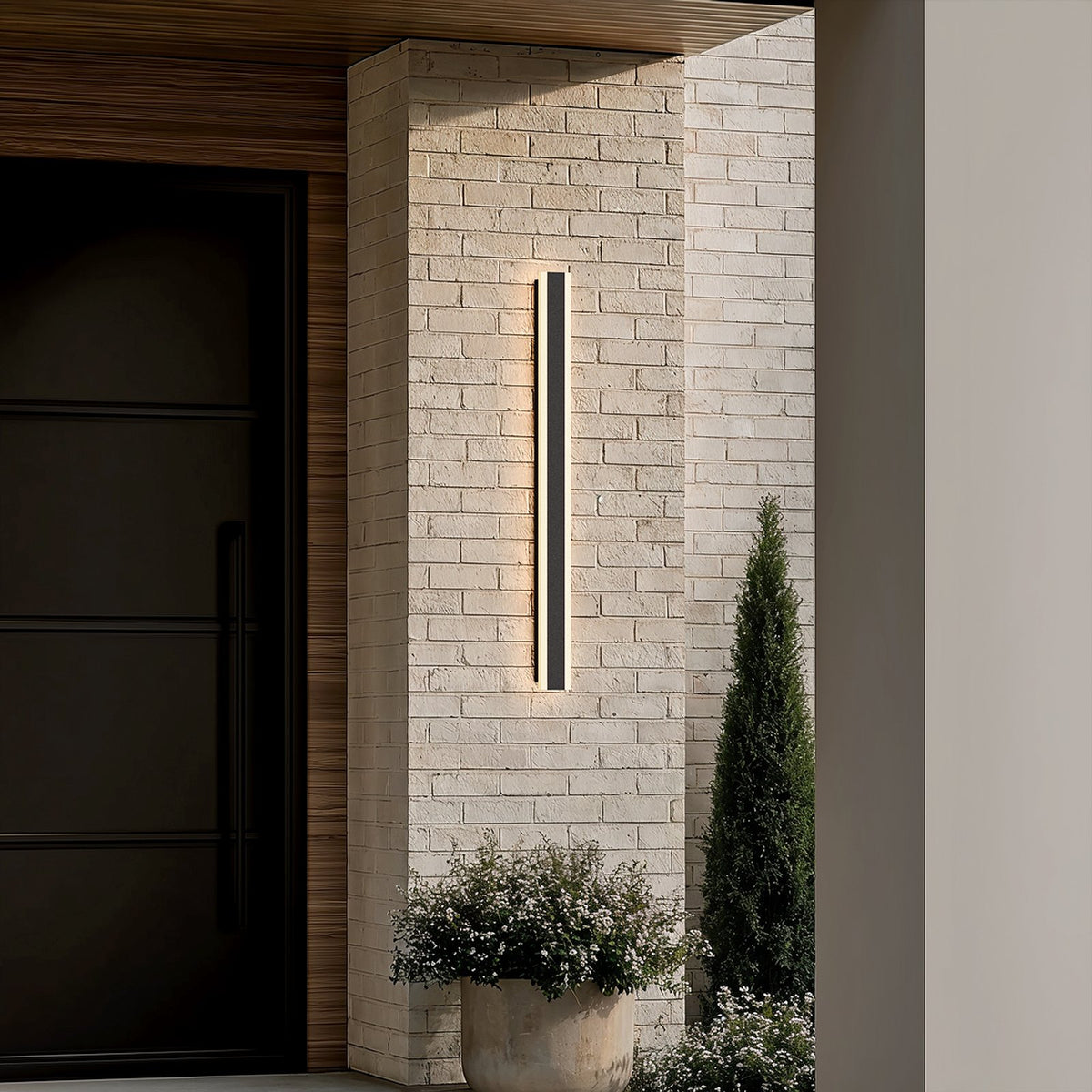Aplique de pared exterior lineal de aluminio Zephlyn