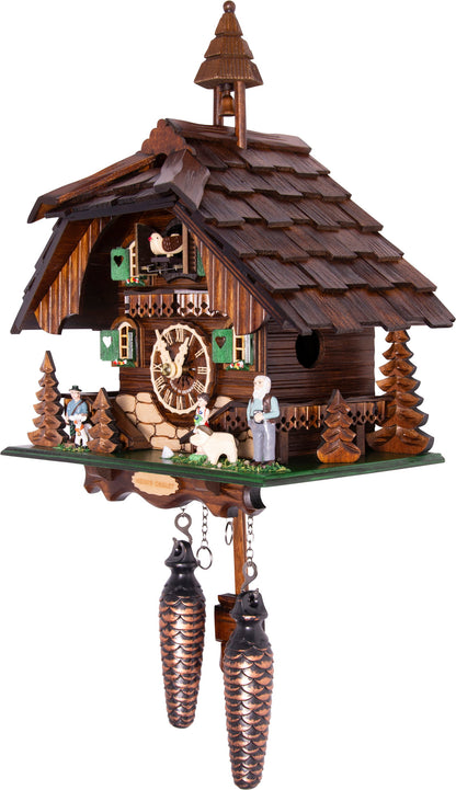 Reloj de cuco de madera estilo chalet alpino Almvera
