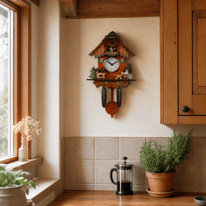Reloj de cuco rústico de madera Corlinda