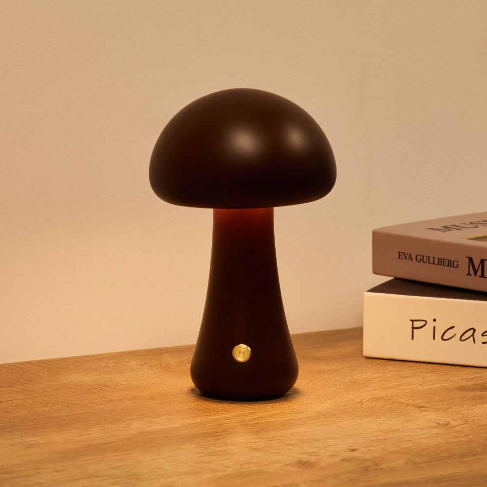 Lámpara de mesa de madera escandinava Fungara