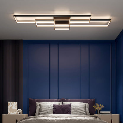 Lámpara de techo rectangular de metal Quadris Bauhaus