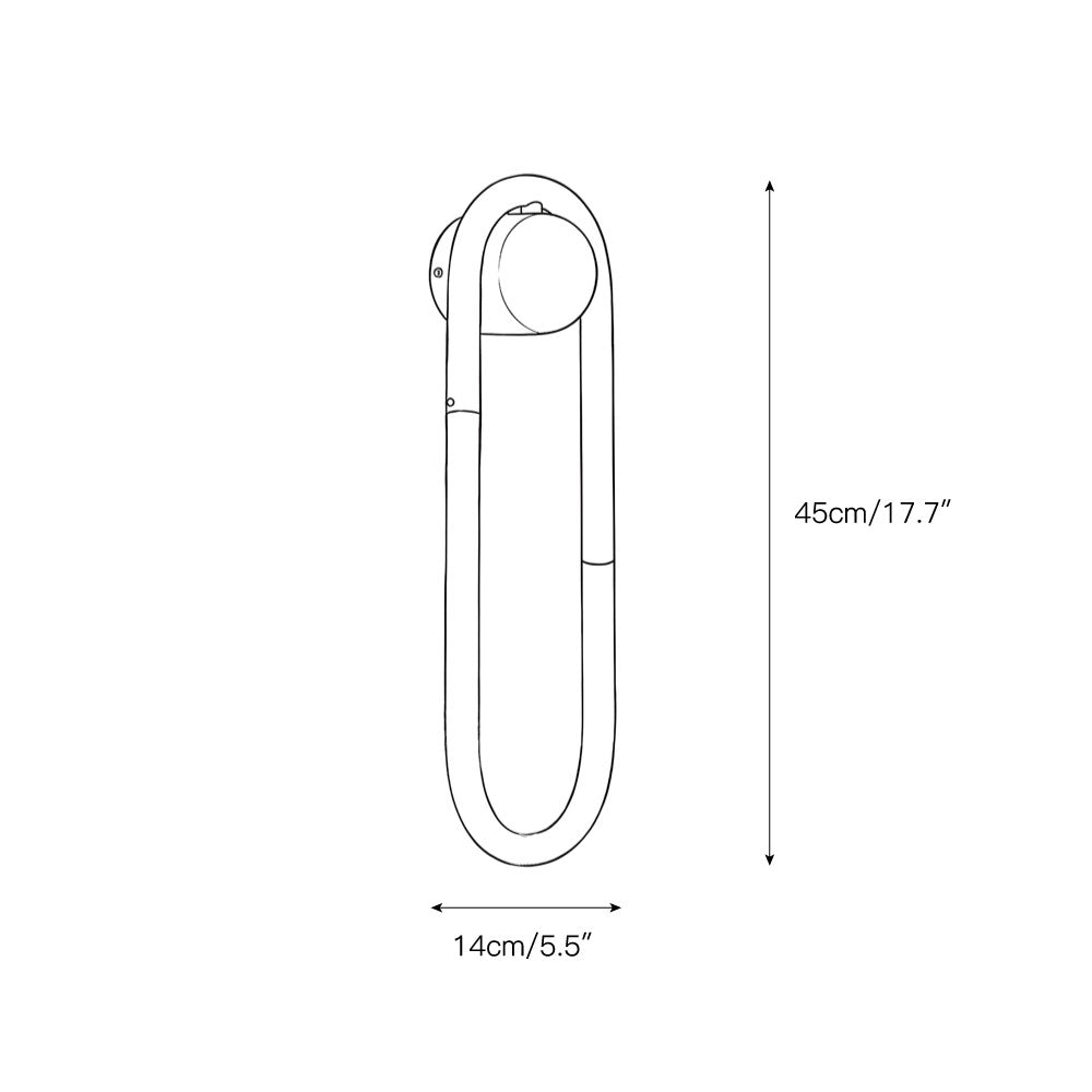 Lámpara de pared ovalada con tubo acrílico
