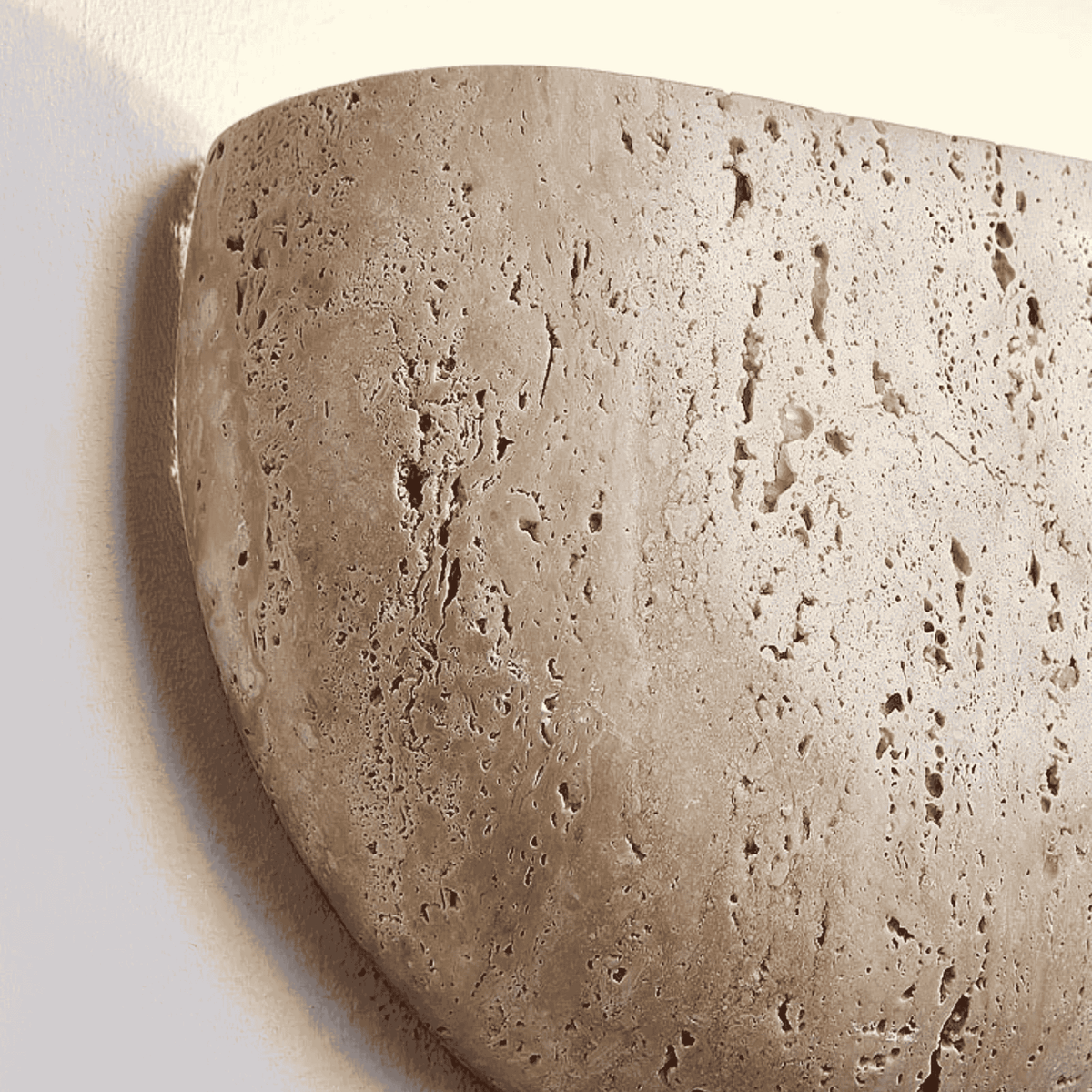 Aplique de pared de travertino Wabi-Sabi Cavelle