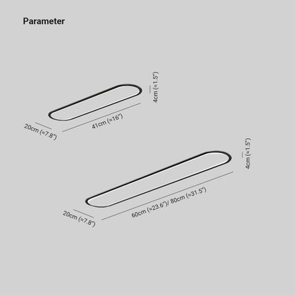 Lámpara de techo ovalada de metal minimalista Ovalis