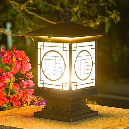 Lámpara de pie de metal Zentari Art Déco para farol