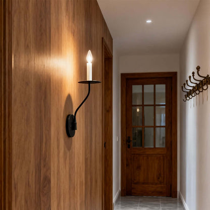 Aplique de pared de latón con forma de candelabro