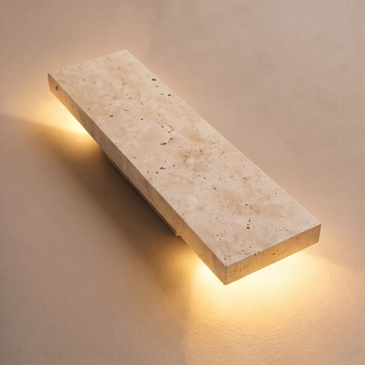 Lámpara de pared de piedra travertino