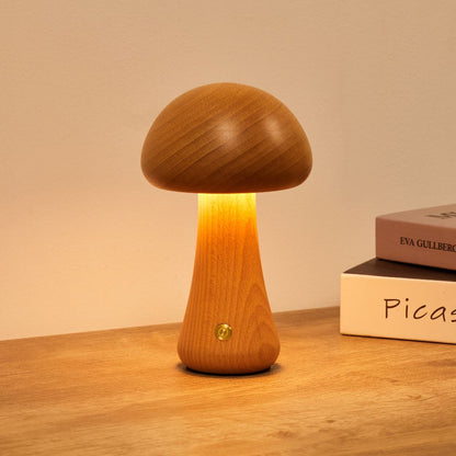 Lámpara de mesa de madera escandinava Fungara