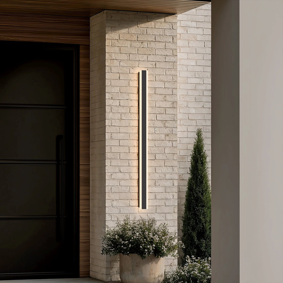 Aplique de pared exterior lineal de aluminio Zephlyn