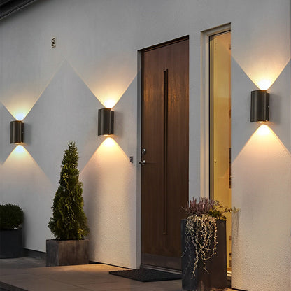 Lámpara de pared LED de exterior Wave
