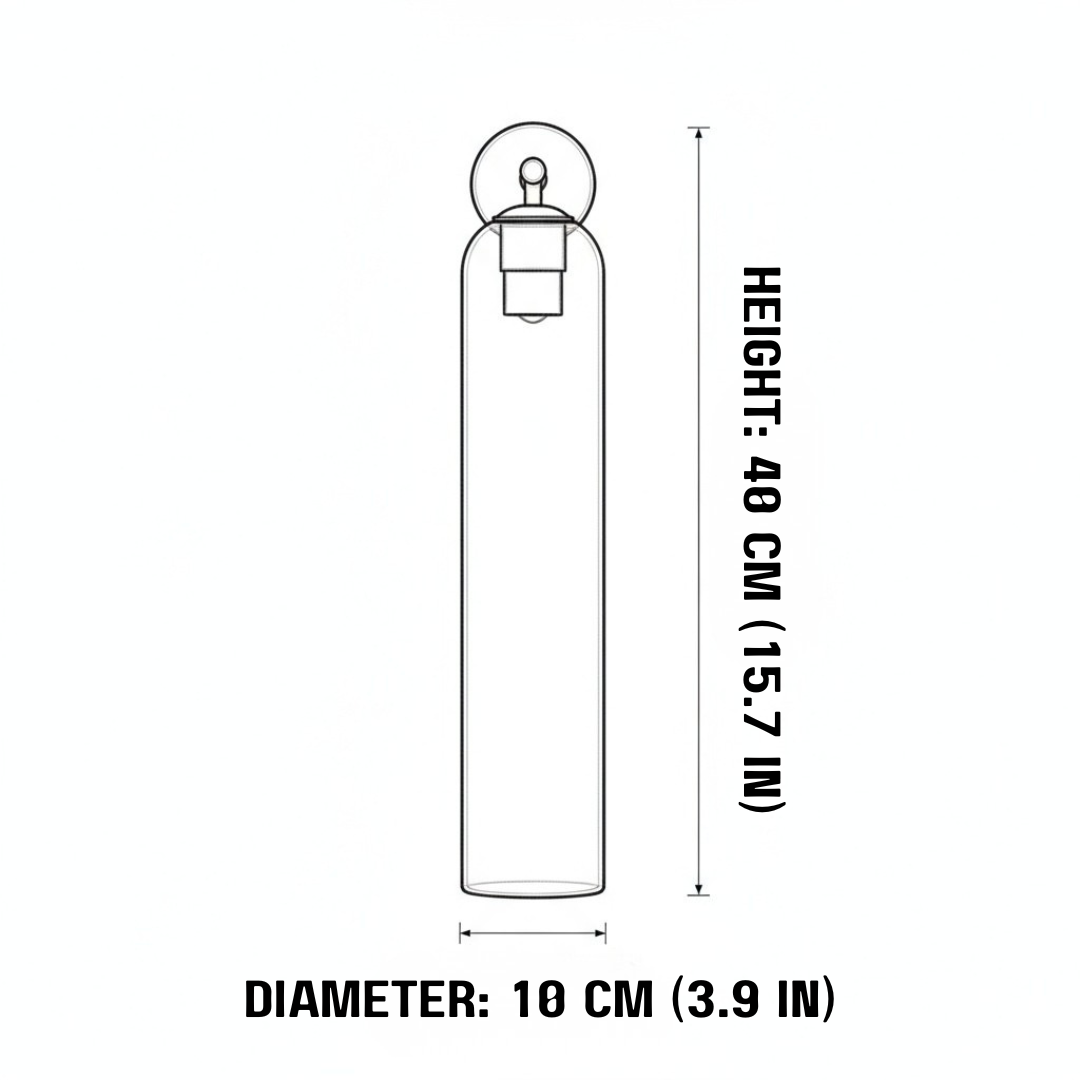 Aplique de pared cilíndrico de vidrio minimalista Lumessa