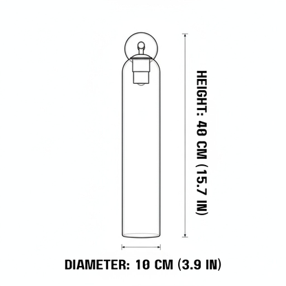 Aplique de pared cilíndrico de vidrio minimalista Lumessa