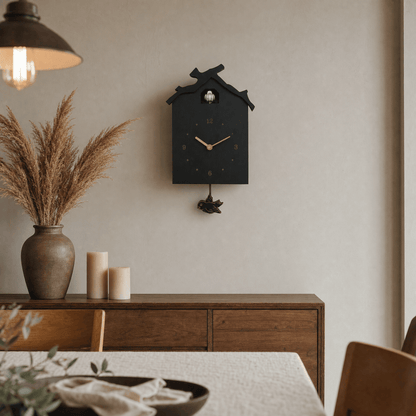 Reloj de cuco de péndulo de madera minimalista Dunmere