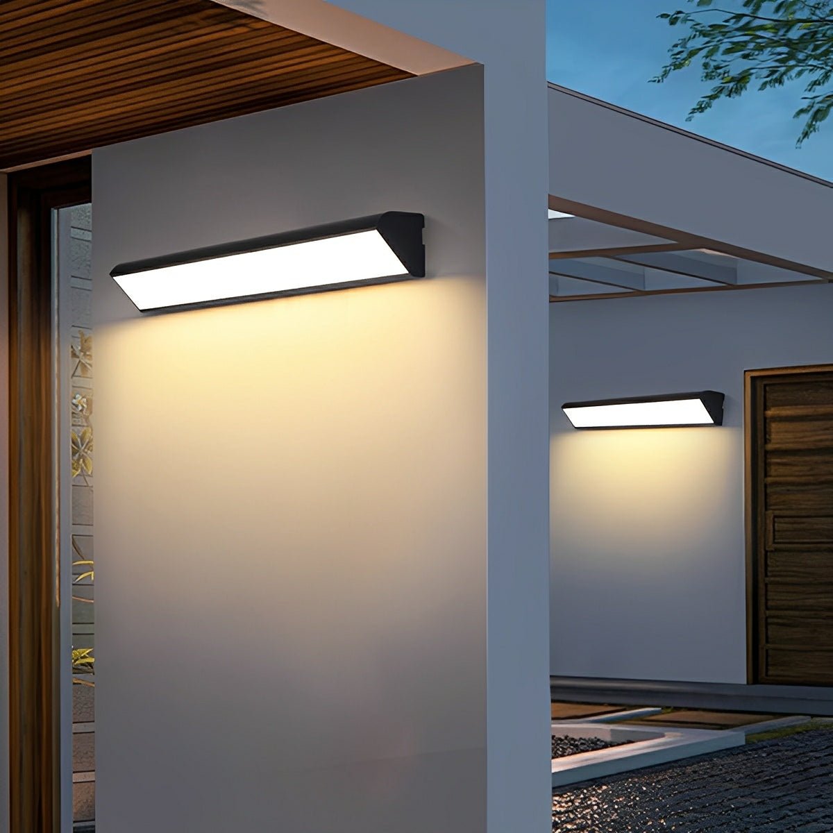 Lámpara de pared exterior lineal minimalista de aluminio Tanvelle