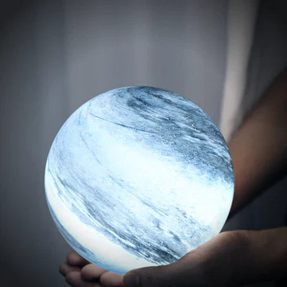 Lámpara de mesa lunar de vidrio celestial Selenora